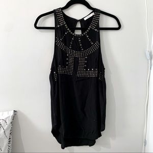 LUSH (NORDSTROM) STUDDED SLEEVELESS TOP